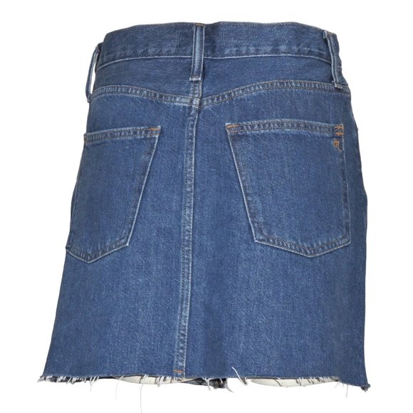 Madewell Rigid Denim A-Line Mini Shirt Size 26 (NWT) - Picture 2 of 8